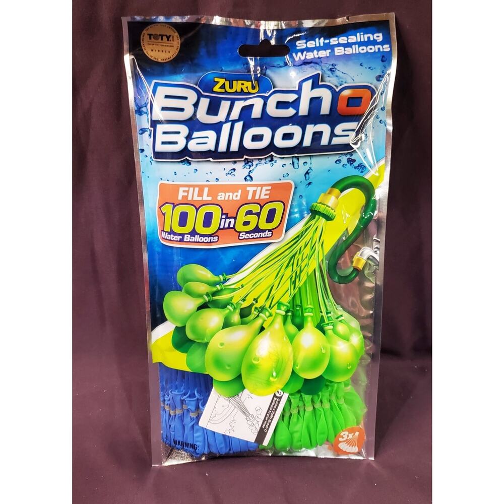 Zuro Buncho Balloons Water Balloons Green Fill N Tie 100pcs In 60 Sec NEW